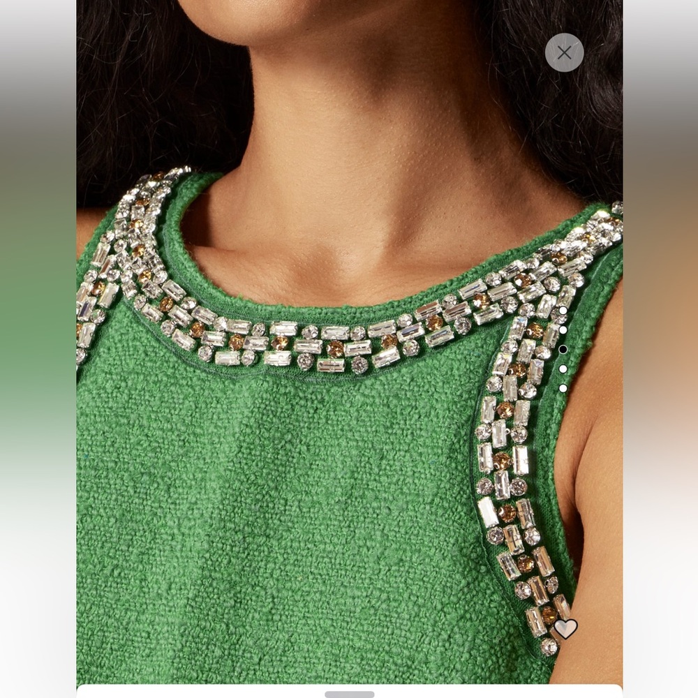 J.crew collection Rhinestone Embellished Tweed Top nwt - Picture 3 of 5